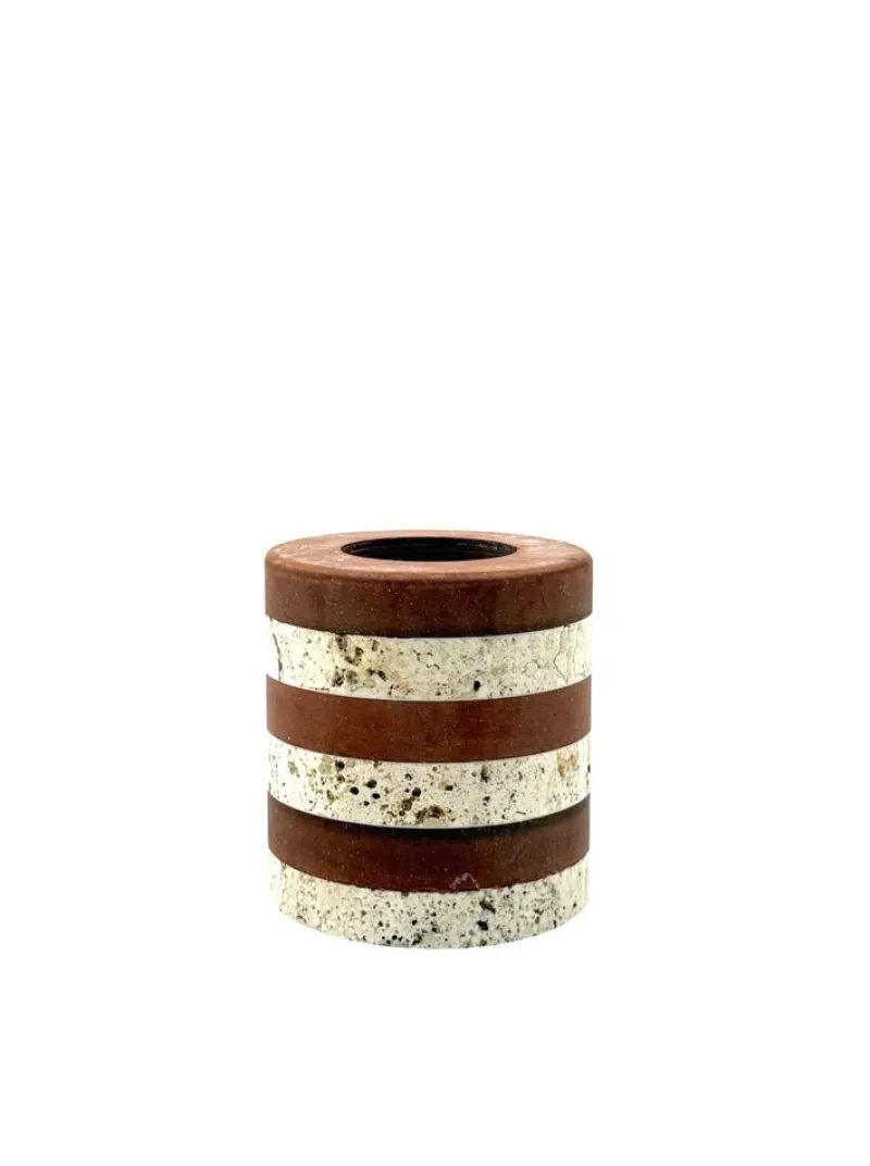 Clearance Pamono Polychrome Marble Candleholder from Fratelli Mannelli, Italy, 1970s