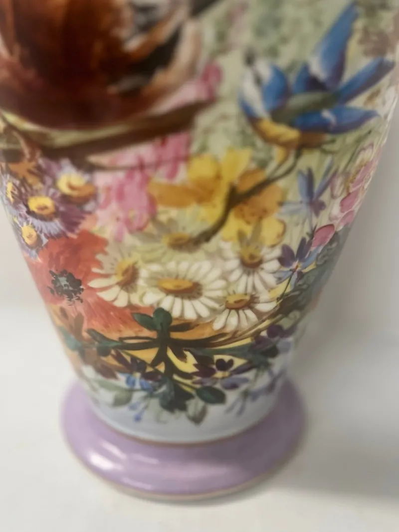 Online Pamono Polychrome Porcelain Vases, 19th Century, Set of 2