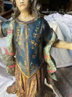 Pamono Polychrome Statue, 18th Century><noscript><img width=