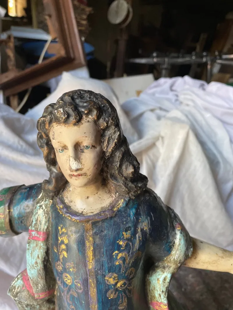 Pamono Polychrome Statue, 18th Century> Classical