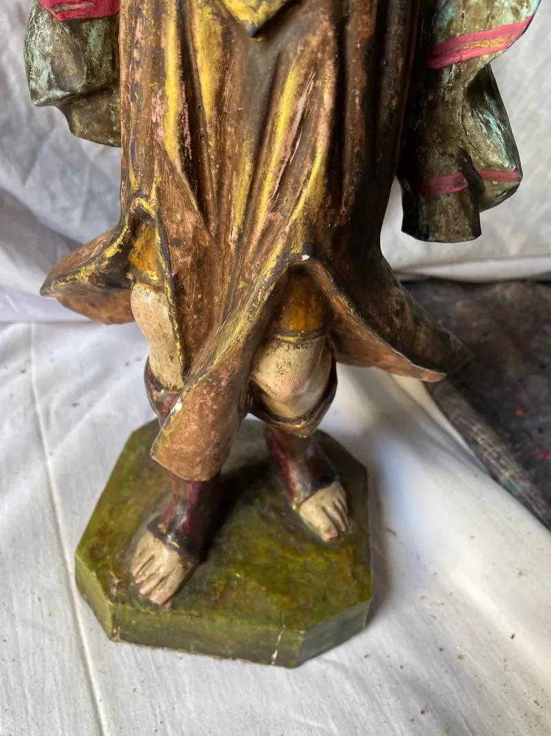 Pamono Polychrome Statue, 18th Century> Classical