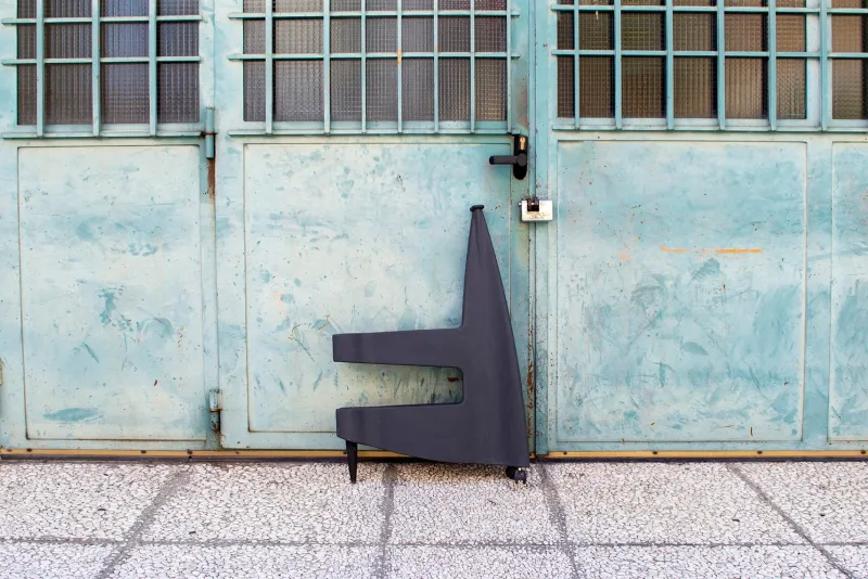Pamono Polyurethane Folding Structure TV with Wheels and Lamps by Denis Santachiara for Zerodisagno, Italy, 1980s> Electronics