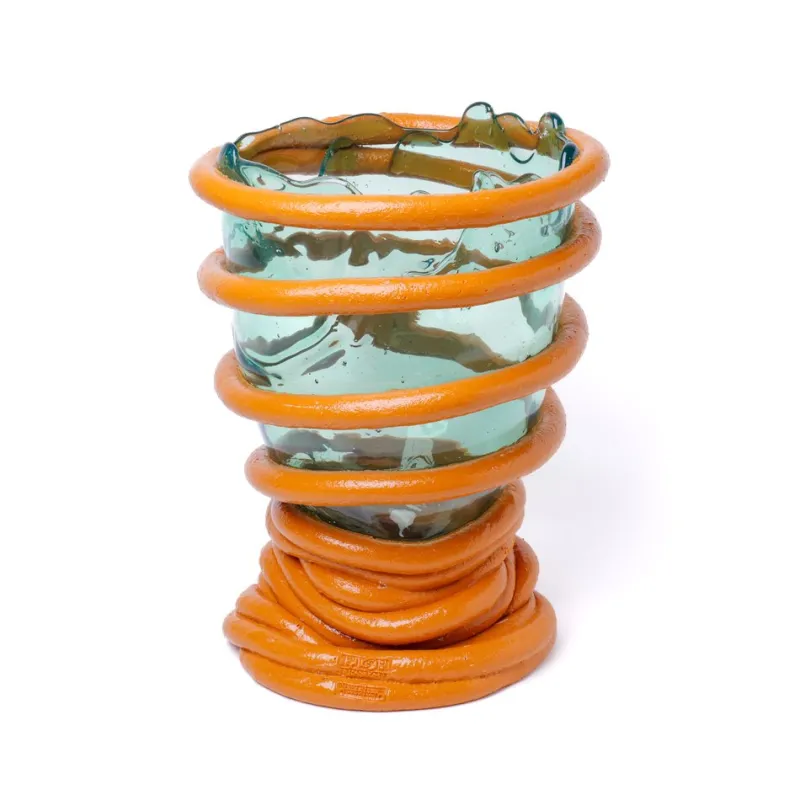 Outlet Pamono Pompitu I Vase in Aqua by Gaetano Pesce for Fish Design
