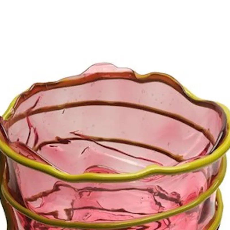 Pamono Pompitu II Vase - Clear Light Fuchsia And Matt Dust Green by Gaetano Pesce for Fish Design> Tabletop