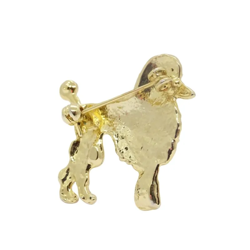 Pamono Poodle Brooch in Enamel and Zircons, Spain, 1970s> Brooches
