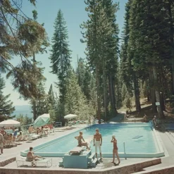 Hot Pamono Pool At Lake Tahoe by Slim Aarons