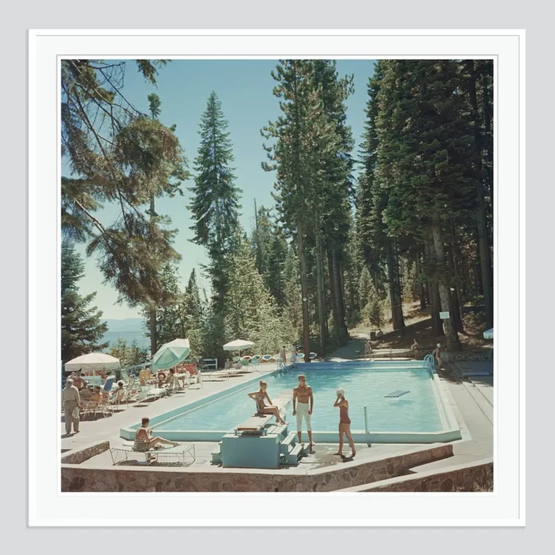 Hot Pamono Pool At Lake Tahoe by Slim Aarons