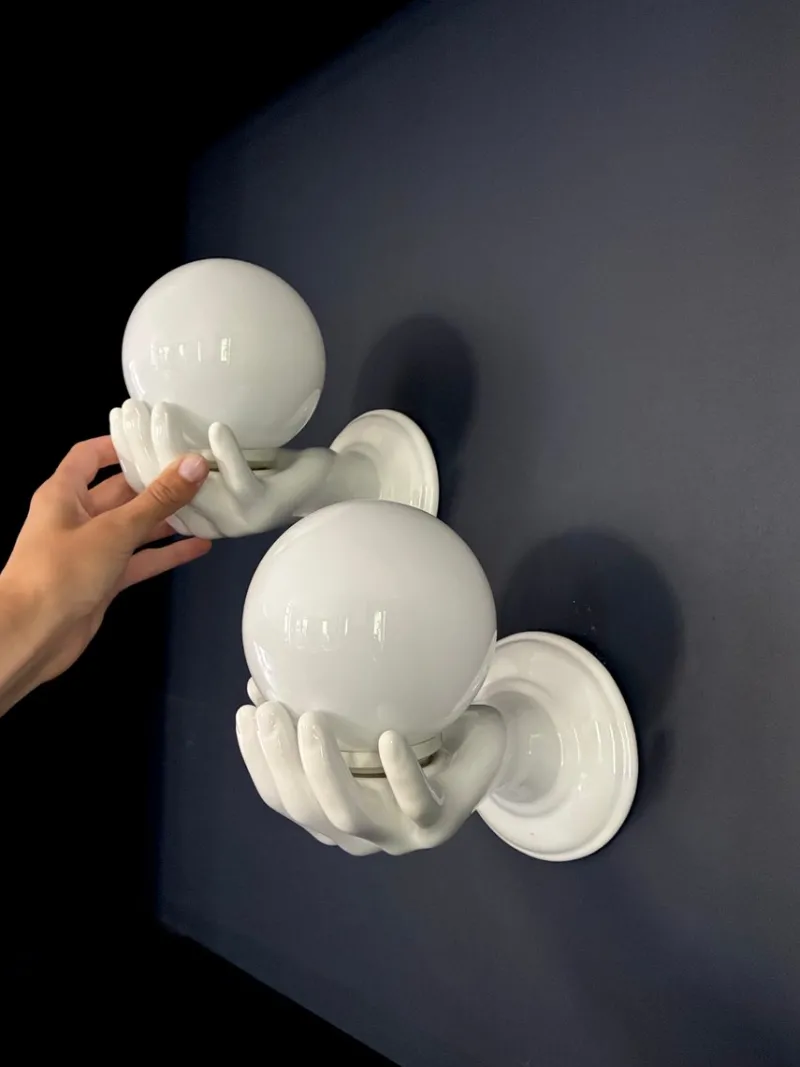Outlet Pamono Pop Art Ceramic Wall Lights, 1980, Set of 2