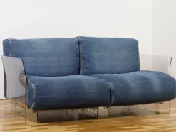 Hot Pamono Pop Sofa in Denim by Piero Lissoni for Kartell