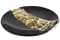 Pamono Pope T30 Black Murano Glass Plate by Stefano Birello for VeVe Glass> Decorative Plates
