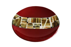 Outlet Pamono Pope T30 Red Murano Glass Plate by Stefano Birello for VeVe Glass