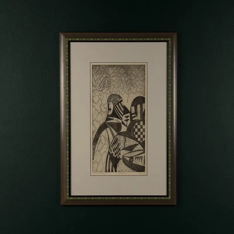 Pamono Popy, Composition, 1972, Etching> Mid-Century