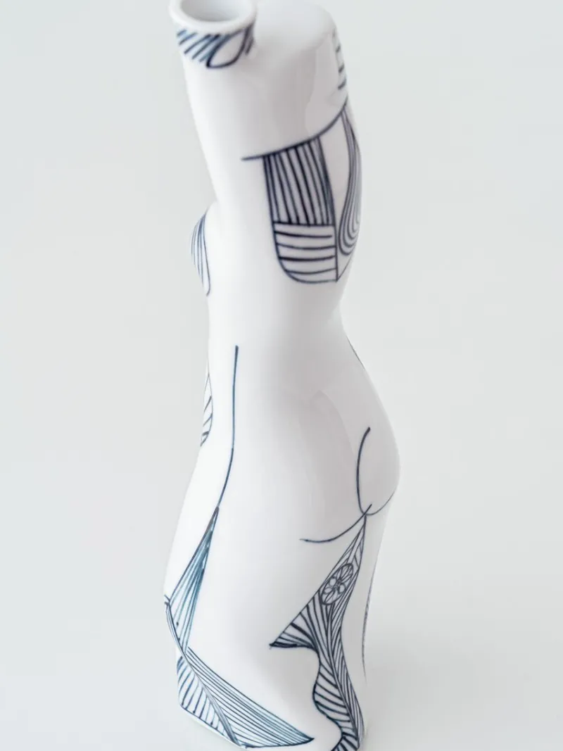 Sale Pamono Porcelain Anthropomorphic Figural Vases by Sargadelos, 2000s, Set of 2