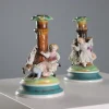 Pamono Porcelain Candle Holders, Set of 2> Candleholders