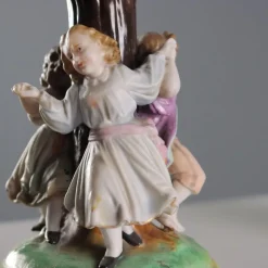 Pamono Porcelain Candle Holders, Set of 2><noscript><img width=