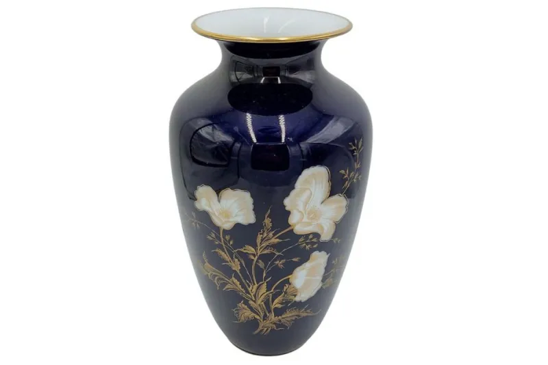 Discount Pamono Porcelain Cobalt Vase from Hutschenreuther Hohenberg, Germany, 1960s