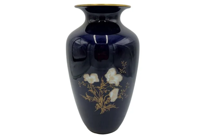 Discount Pamono Porcelain Cobalt Vase from Hutschenreuther Hohenberg, Germany, 1960s