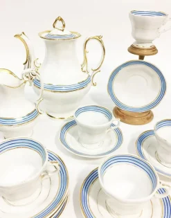 New Pamono Porcelain Coffee & Tea Service from KPM, Germany, 1834-1837, Set of 11