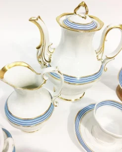 New Pamono Porcelain Coffee & Tea Service from KPM, Germany, 1834-1837, Set of 11