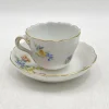 Discount Pamono Porcelain Coffee Cup and Saucer with Gold Rims from Meissen, Set of 2