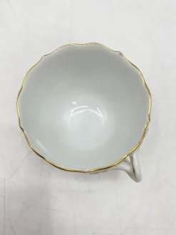Discount Pamono Porcelain Coffee Cup and Saucer with Gold Rims from Meissen, Set of 2