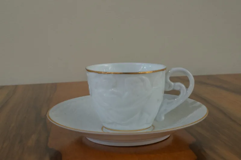 Clearance Pamono Porcelain Coffee Service by O. Castro for Dolmen, Galicia, Spain, 1950s, Set of 27