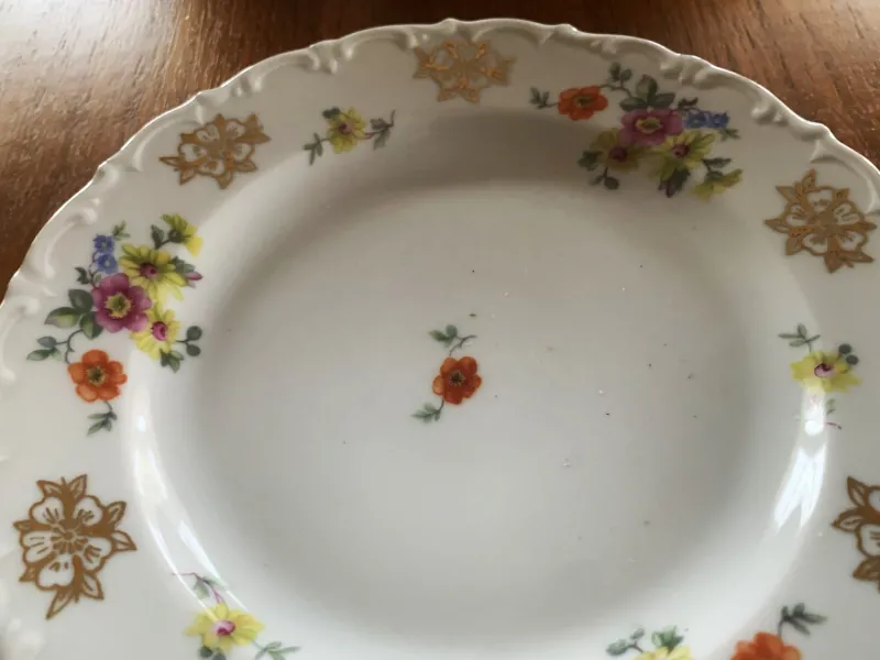 Pamono Porcelain Dinner Service for 10 from Kahla, 1950s, Set of 39> Dinner Plates & Bowls