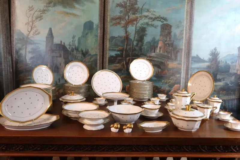 Pamono Porcelain Dinner Service from Limoges, 1950s, Set of 109> Dinner Plates & Bowls