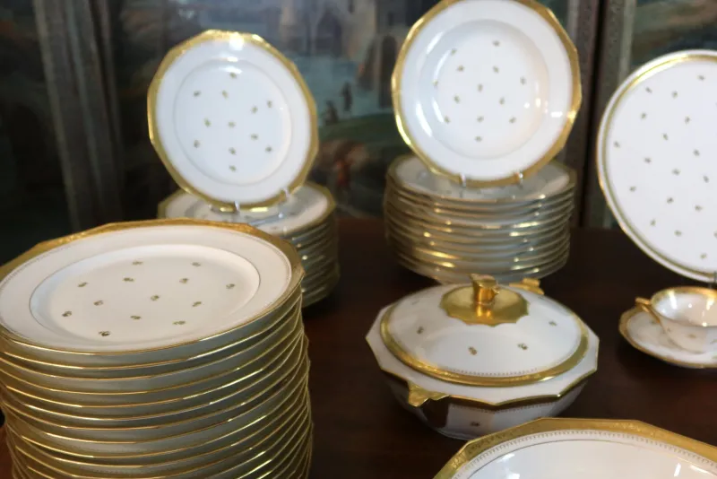 Pamono Porcelain Dinner Service from Limoges, 1950s, Set of 109> Dinner Plates & Bowls