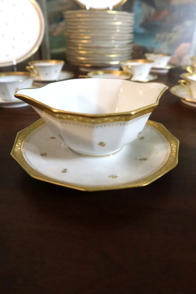 Pamono Porcelain Dinner Service from Limoges, 1950s, Set of 109> Dinner Plates & Bowls
