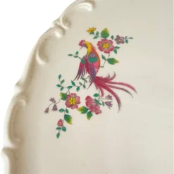 Outlet Pamono Porcelain Dish with Birds and Flowers Decor from Royal Tettau, Bavaria, Germany
