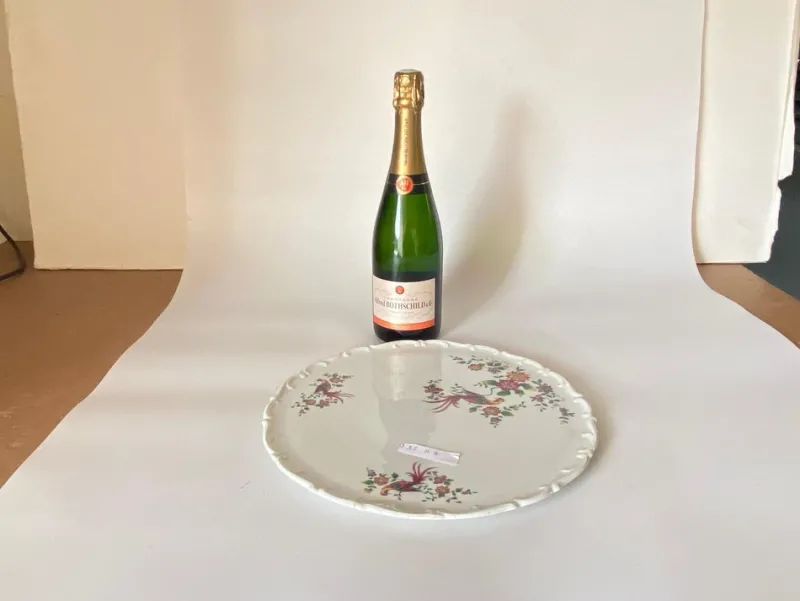 Outlet Pamono Porcelain Dish with Birds and Flowers Decor from Royal Tettau, Bavaria, Germany