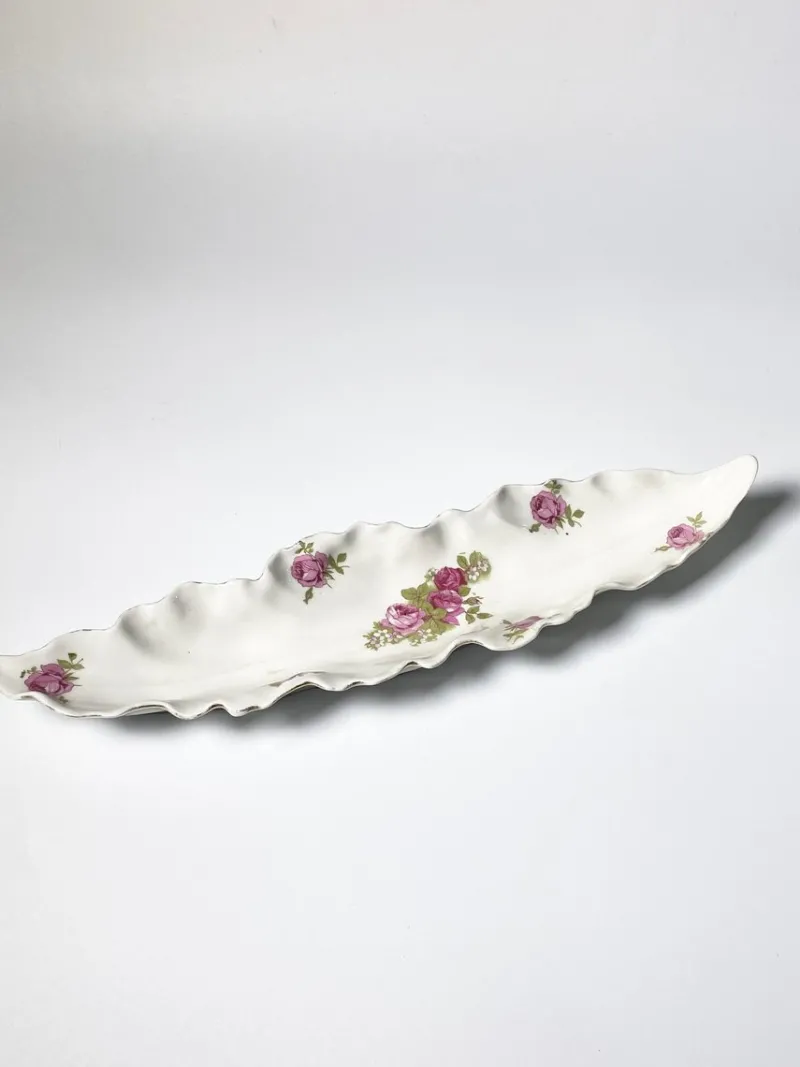 Online Pamono Porcelain Dish with Roses, Limoges, France, 1970s