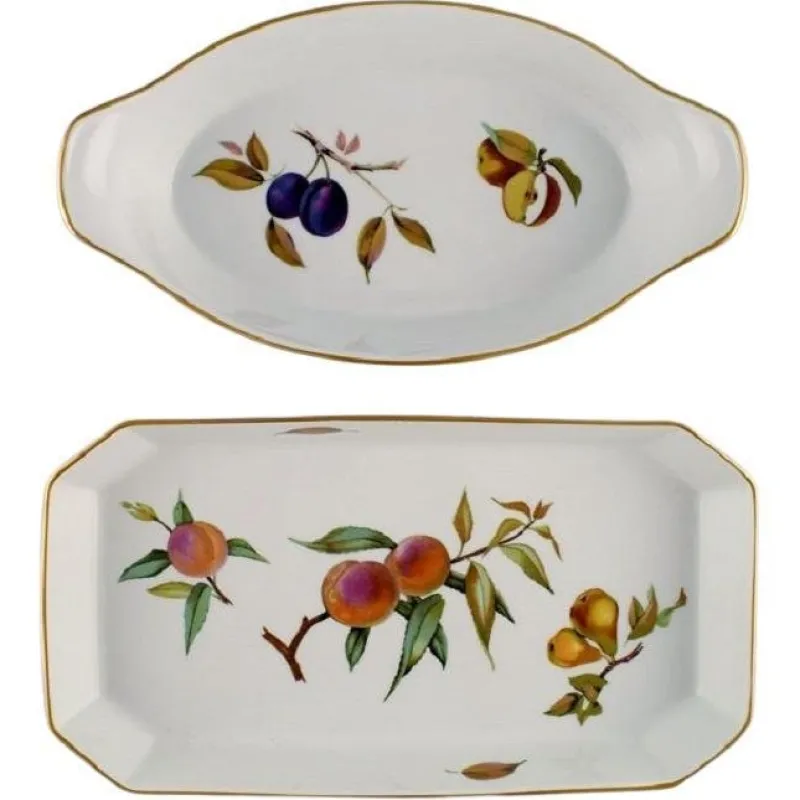Best Pamono Porcelain Evesham Serving Dishes from Royal Worcester, England, 1960s, Set of 2