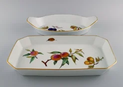 Best Pamono Porcelain Evesham Serving Dishes from Royal Worcester, England, 1960s, Set of 2