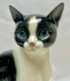 Pamono Porcelain Figurine Depicting Cat, 1960s><noscript><img width=
