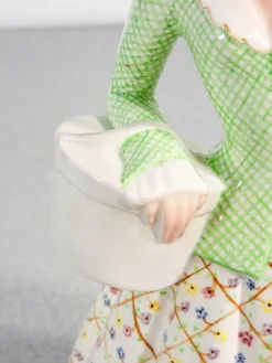 Pamono Porcelain Figurine of Lady from Keramos, Turin, Italy, 1900s><noscript><img width=