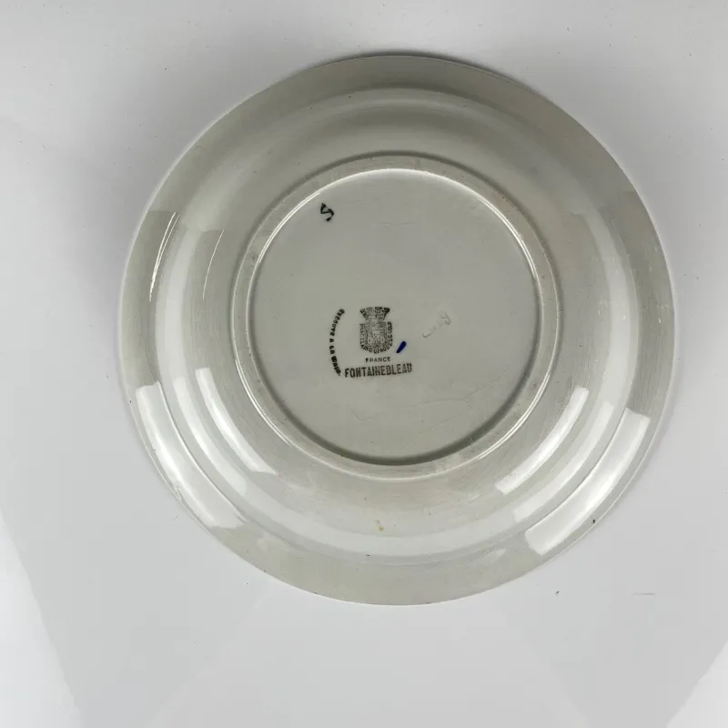 Pamono Porcelain Fontainebleau Salad Bowl from Gien, 1920s