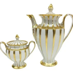 Sale Pamono Porcelain Grecque Coffee & Sugar Box from Fürstenberg, Athena, Set of 2