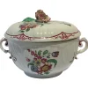 Pamono Porcelain Lidded Tureen with Floral Decor by Richard Ginori, Italy, 18th Century> Serving Dishes