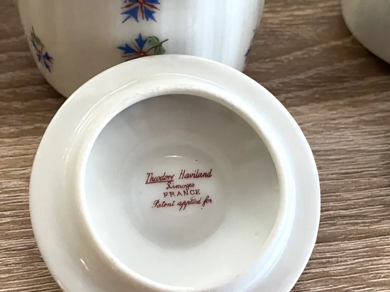 Pamono Porcelain Limoges Cream Pots by Théodore Haviland, 1900, Set of 6> Serving Dishes
