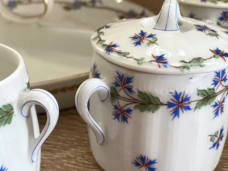 Pamono Porcelain Limoges Cream Pots by Théodore Haviland, 1900, Set of 6> Serving Dishes