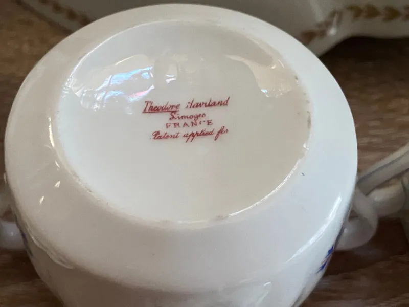 Pamono Porcelain Limoges Cream Pots by Théodore Haviland, 1900, Set of 6> Serving Dishes