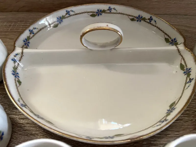 Pamono Porcelain Limoges Cream Pots by Théodore Haviland, 1900, Set of 6> Serving Dishes