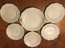 Pamono Porcelain Mitterteich Cymbal Set, 1940s, Set of 6><noscript><img width=