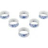 Pamono Porcelain Napkin Rings with Blue Onion Pattern from Meissen, Germany, Set of 6> Dinnerware Accessories