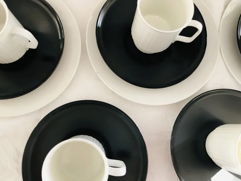 Hot Pamono Porcelain Noire Mocha Service by Tapio Wirkkala for Rosenthal, 20th Century, Set of 22
