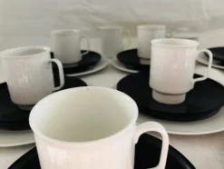 Hot Pamono Porcelain Noire Mocha Service by Tapio Wirkkala for Rosenthal, 20th Century, Set of 22
