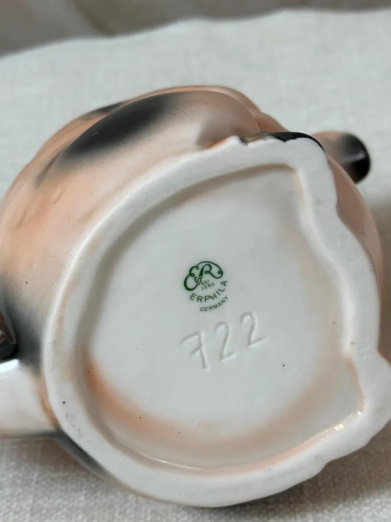 Online Pamono Porcelain Pig Teapot, 1950s