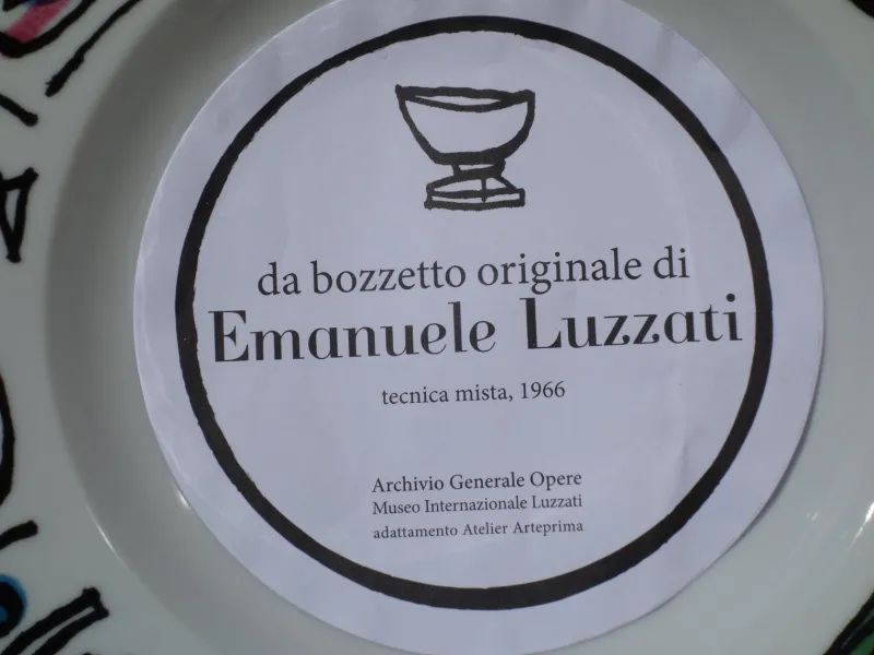 Hot Pamono Porcelain Plates by Emanuele Luzzati for Arteprima, 2010s, Set of 10